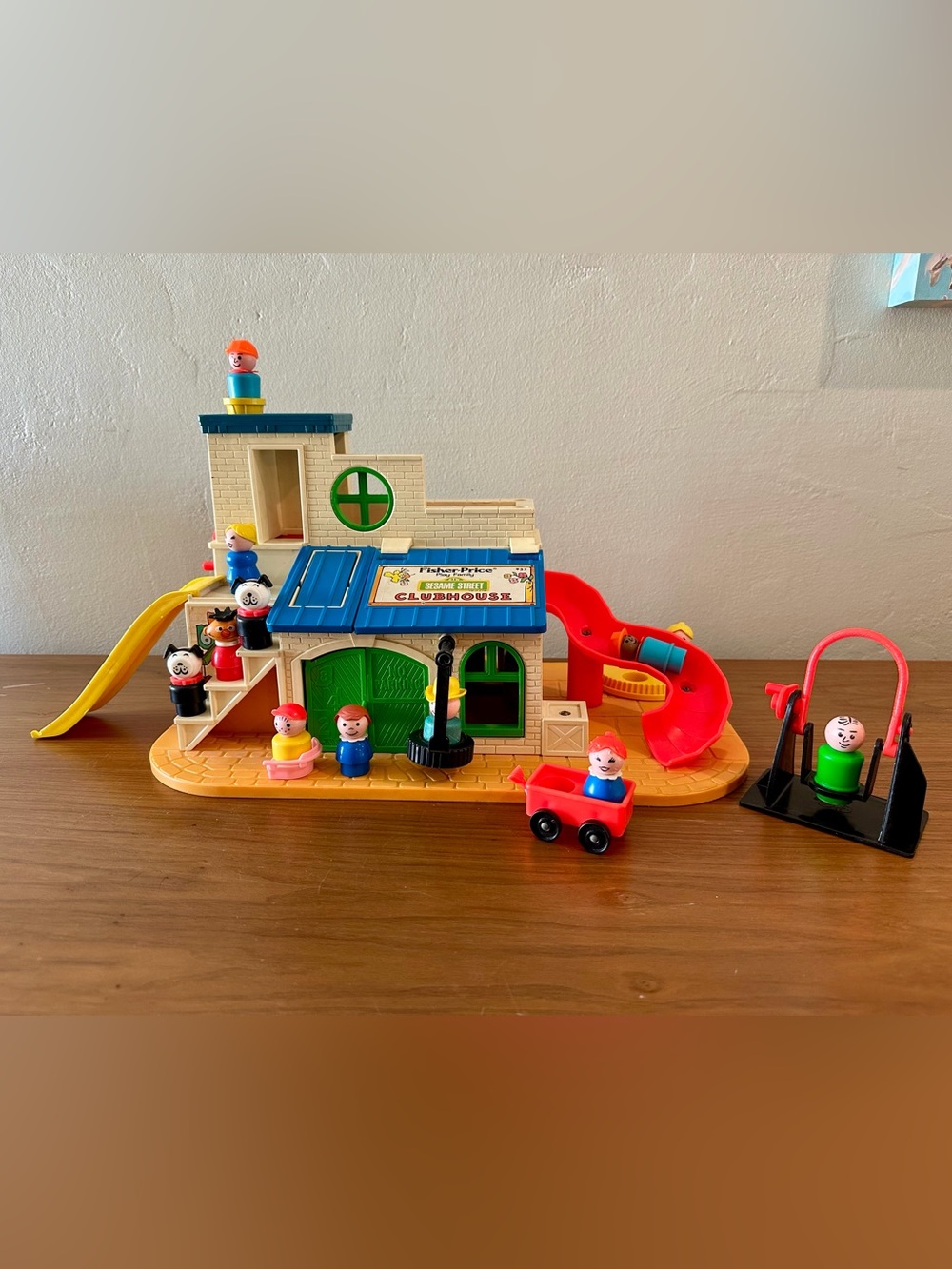 Vintage Sesame Street Fisher-Price Little People Clubhouse Playset